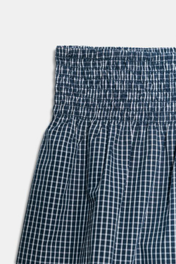 ZARA ШОРТЫ В КЛЕТКУ ВИШИ, МОРСКОЙ СИНИЙ