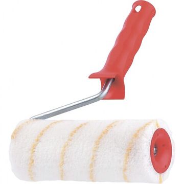 Валик в сборе ПОЛИАКРИЛ желтая полоса, 180 мм, ворс 12 мм, D 48 мм, D ручки 8 мм Matrix 80745