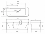 Акриловая ванна Abber AB9331-1.6 160х75