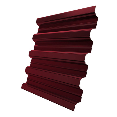 Профнастил H75 Железный Форт Pe 0,8 мм RAL 3005 красное вино