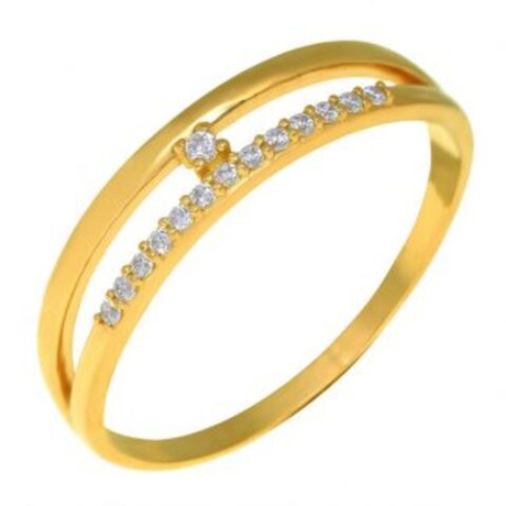 Кольцо из золота с фианитами