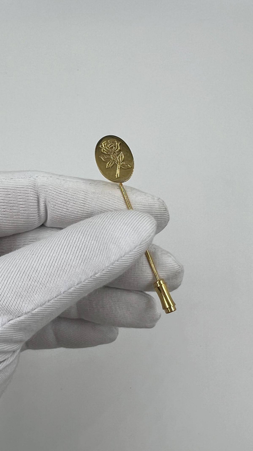 Брошь булавка с розой