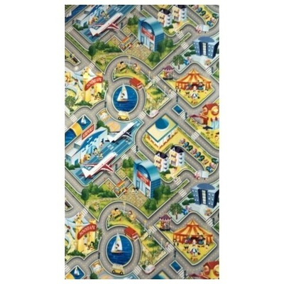 Детский игровой развивающий складной коврик с дорогами Юрим в чехле Город 200х140х1 см