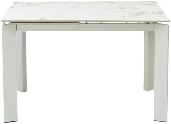 Стол CORNER 120 GLOSS GOLDEN JADE SOLID CERAMIC / WHITE