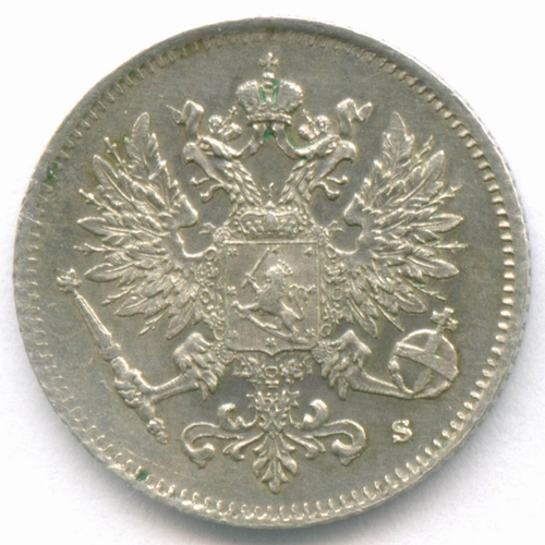 25 пенни 1916 год (S). Россия для Финляндии. XF-