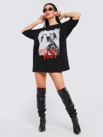 Футболка женская оверсайз принт