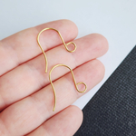 Швензы крючки, сталь позолота 24мм, для кристаллов, цена за пару