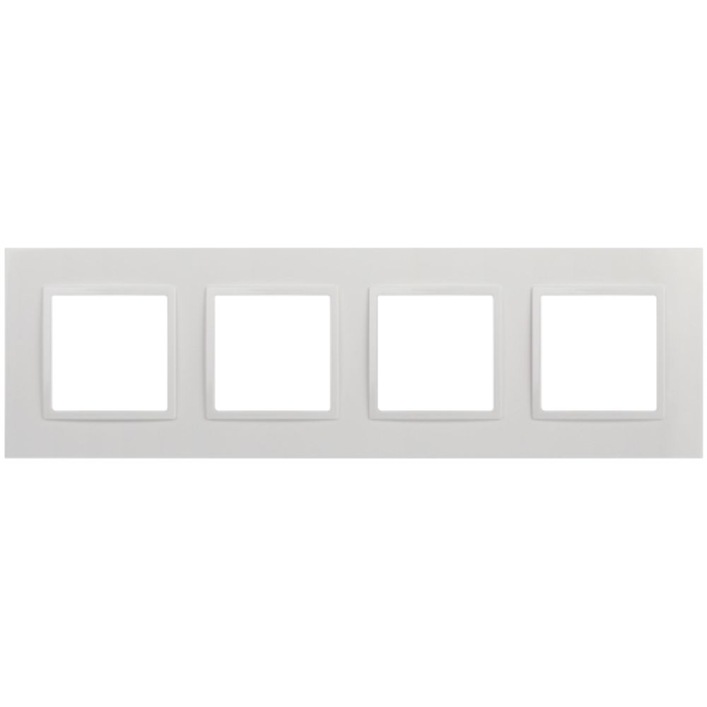 Рамка для розеток и выключателей ЭРА Elegance 14-5014-01 Classic, на 4 поста, белый