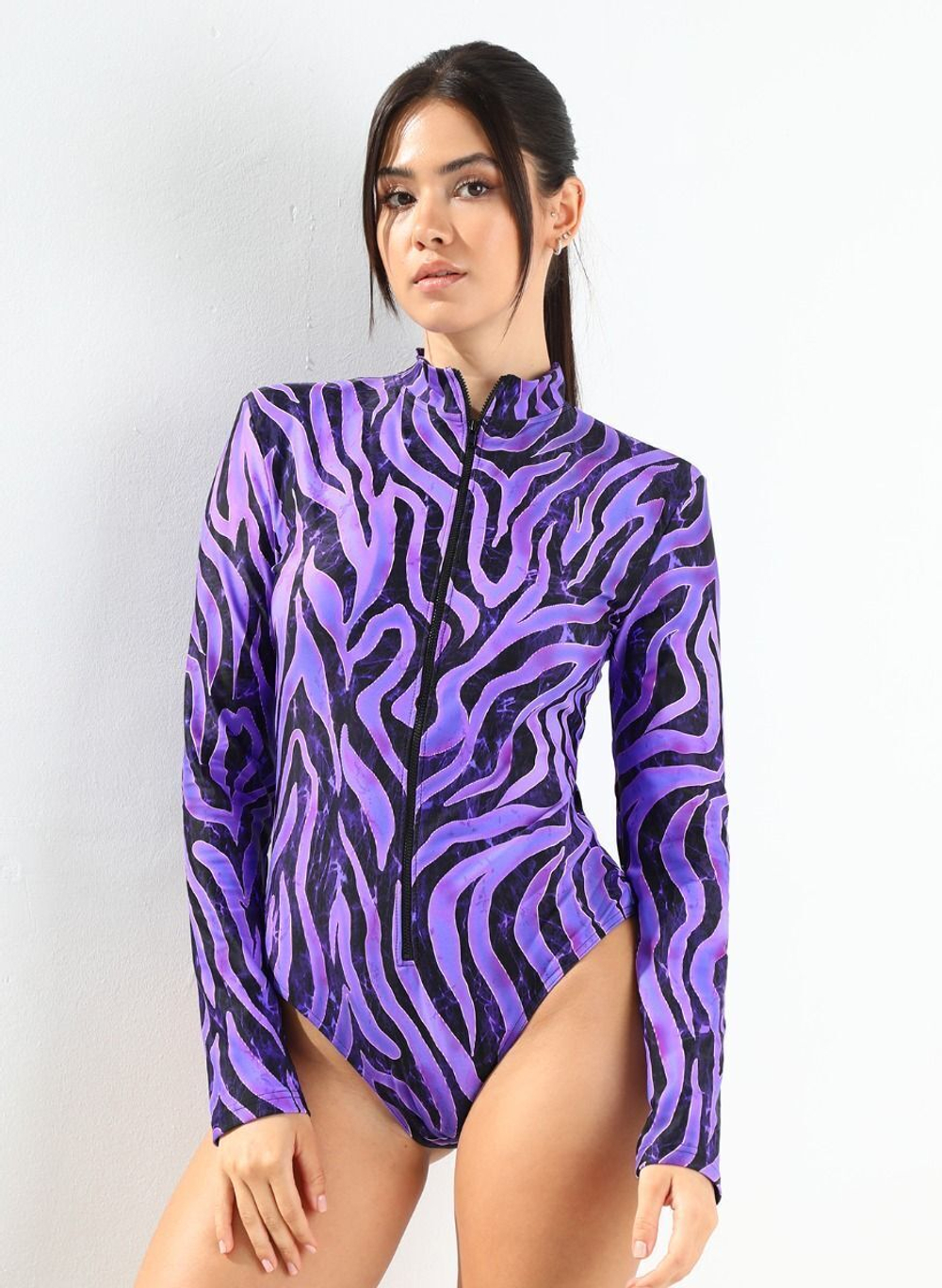 Купальник с длинными рукавами Panarea (Размер: B/M) (Цвет: фиолетовый)