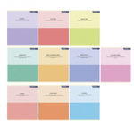 Комплект предметных тетрадей А5 48л., 10 предметов, со справочным материалом, скрепка, мелов. картон (стандарт), блок офсет, Alingar "Pastel classic"