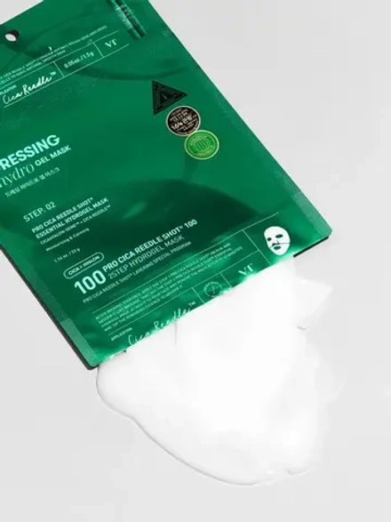 VT Cosmetics Двухступенчатая гидрогелевая маска с микроиглами для увлажнения и успокоения кожи Pro Cica Reedle Shot 100 2Step Hydrogel Mask 33 гр