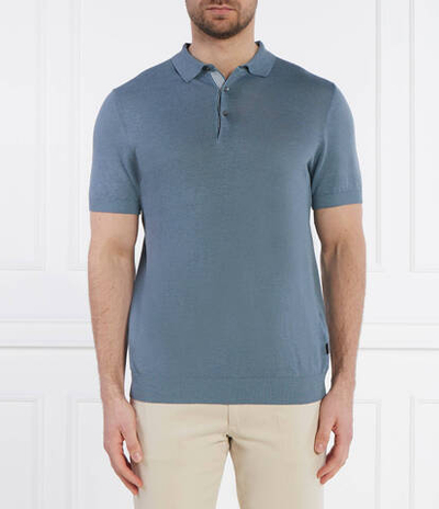 Льняное поло 13 Lindo-PB Windsor - голубой(30040668)