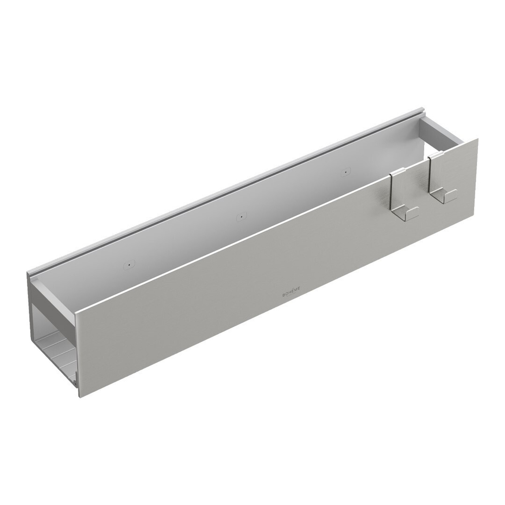 Boheme Полка настенная 60см Nickel brushed + 2 крючка