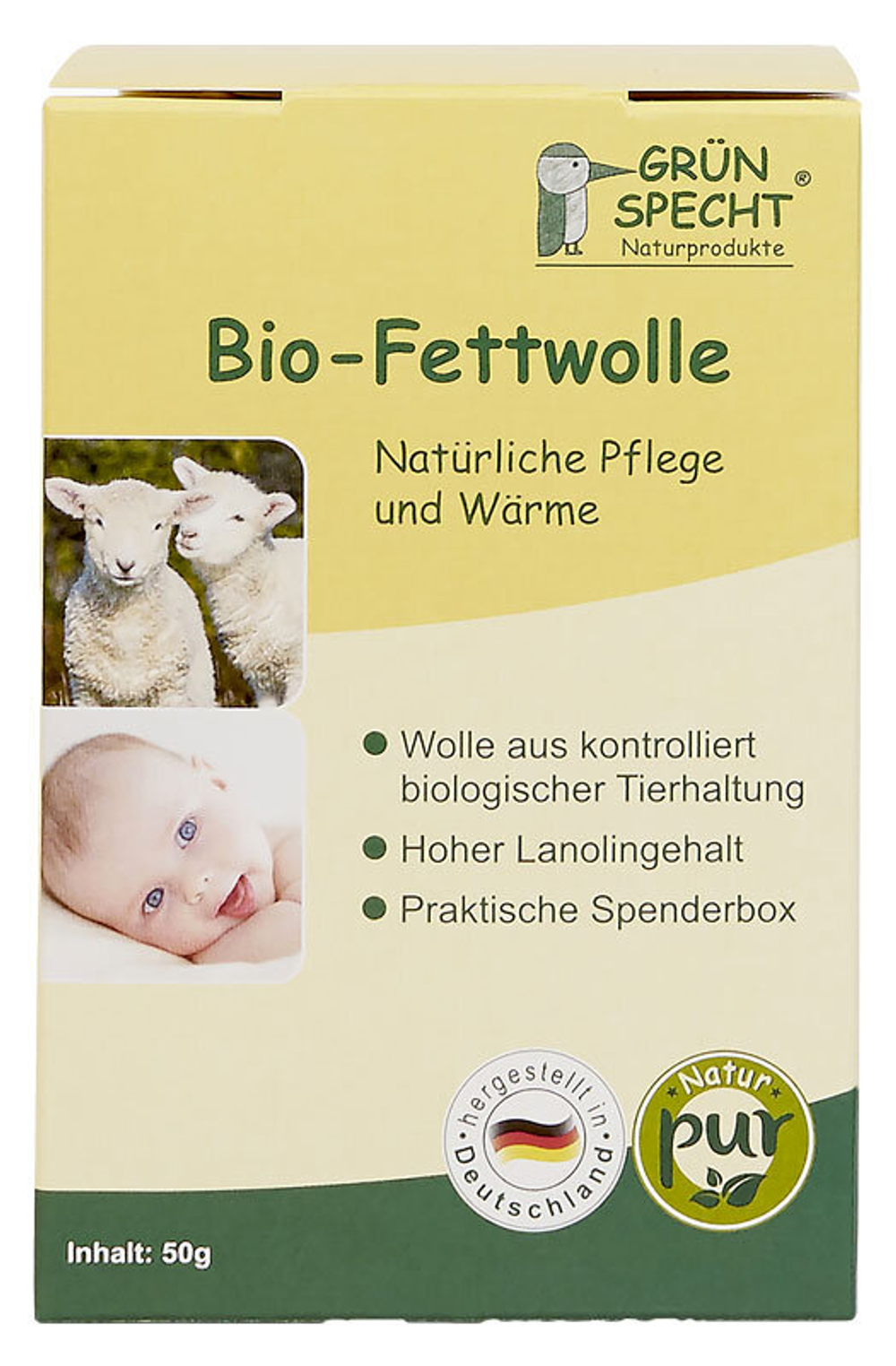 Органическая шерсть Green Woodpecker, 50 г