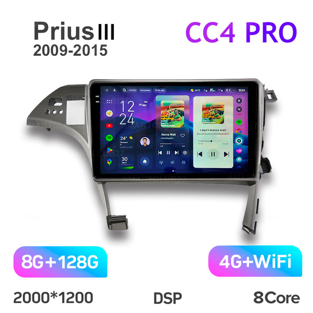 Teyes CC4 Pro 10,2" для Toyota Prius III 2009-2015