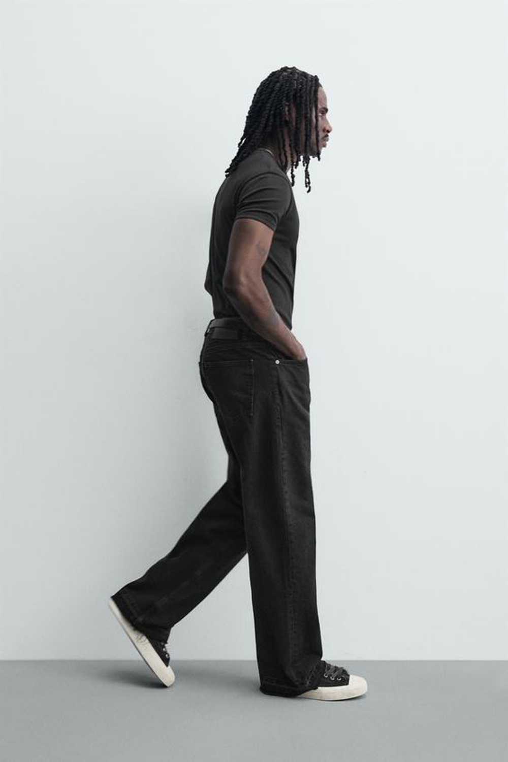 ZARA ДЖИНСЫ LOOSE FIT, УГОЛЬНЫЙ