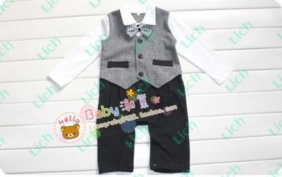 Комбинезон-имитация рубашки с жилетом и брюк