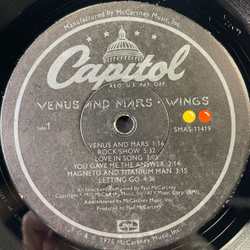 Винтажная виниловая пластинка LP Paul McCartney Wings Venus And Mars (США 1975)