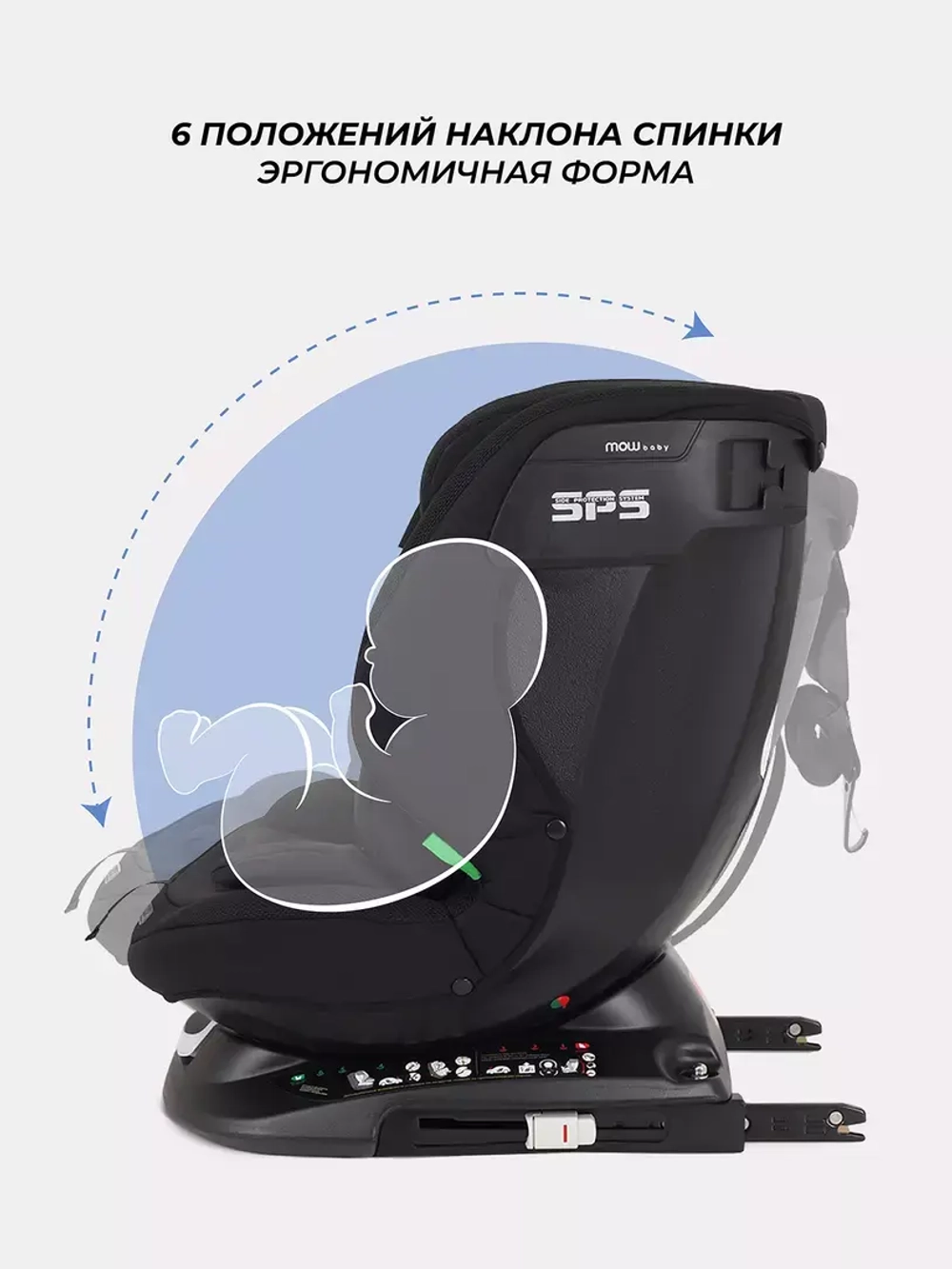 Автокресло MOWBaby UB616 "MOTION" isofix (40-150см)