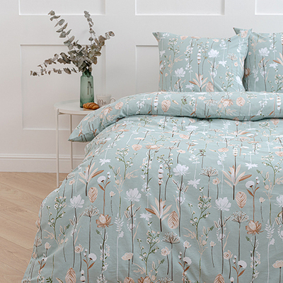 Постельное белье 2,0 поплин с европростыней «Иммортели» Традиция