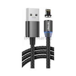Зарядный кабель Denmen D09L, USB-A - Lightning, 2.4A, 12W, 1 м, черный