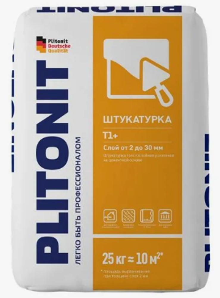 Штукатурка цементная Plitonit Т1+ 25кг