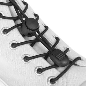 Шнурки для обуви, пара, круглые, с фиксатором, эластичные, 3 мм, 100 см