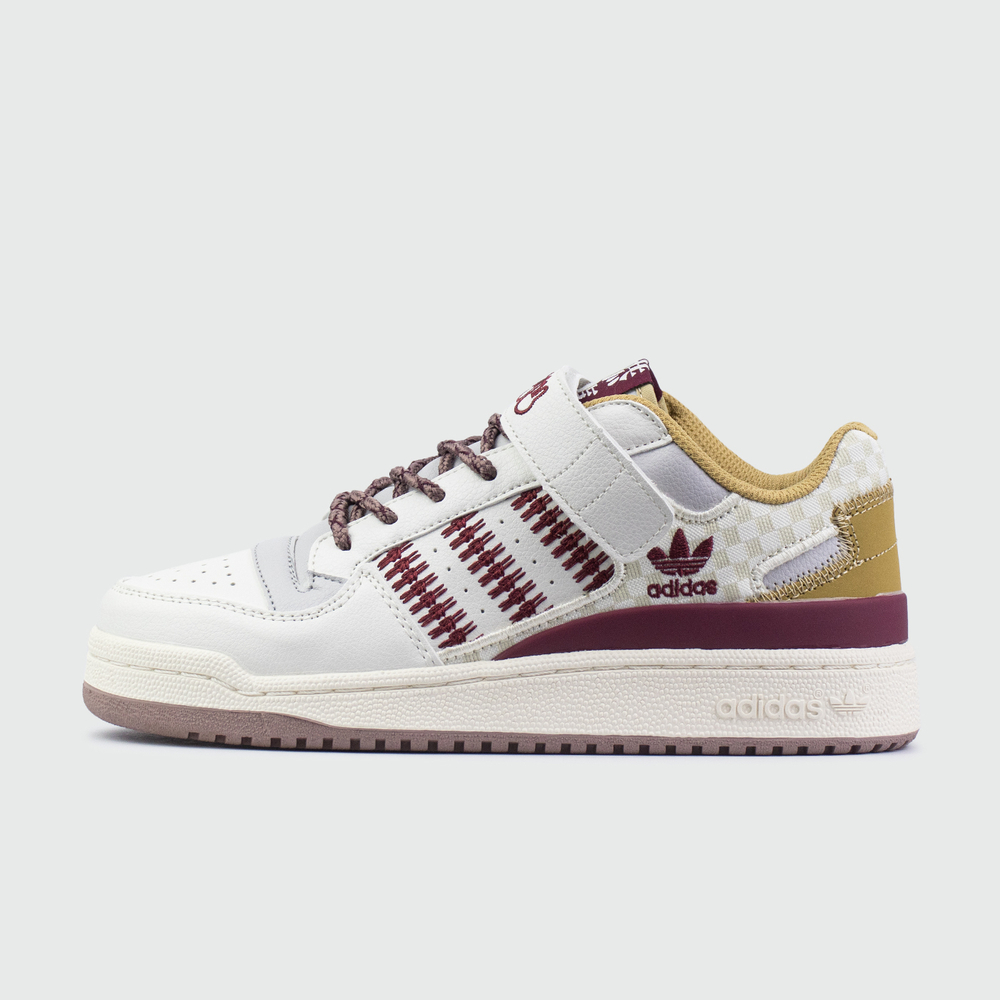 Кроссовки Adidas Forum Low White Red Rabbit