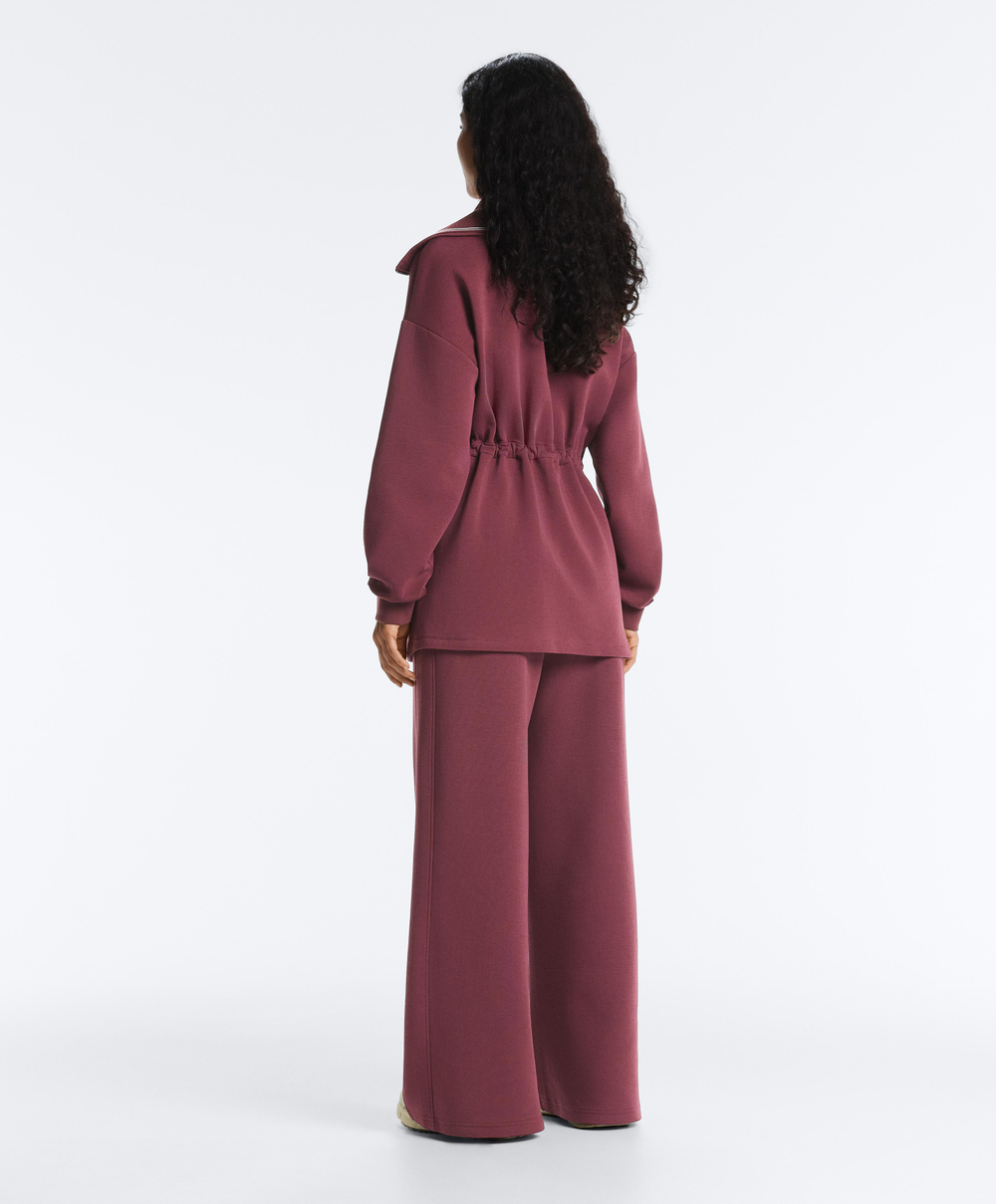 OYSHO Брюки прямого кроя из смесовой хлопковой ткани, темно-розовый