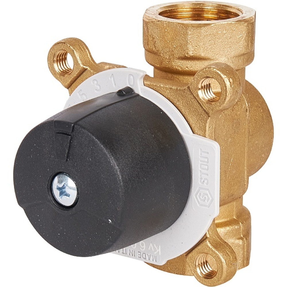 STOUT трехходовой смесительный клапан 3/4" ВР KVs 6