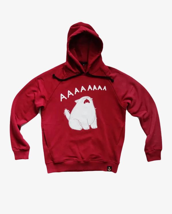 Худи Кот ААААААА Бордовый - фото 1
