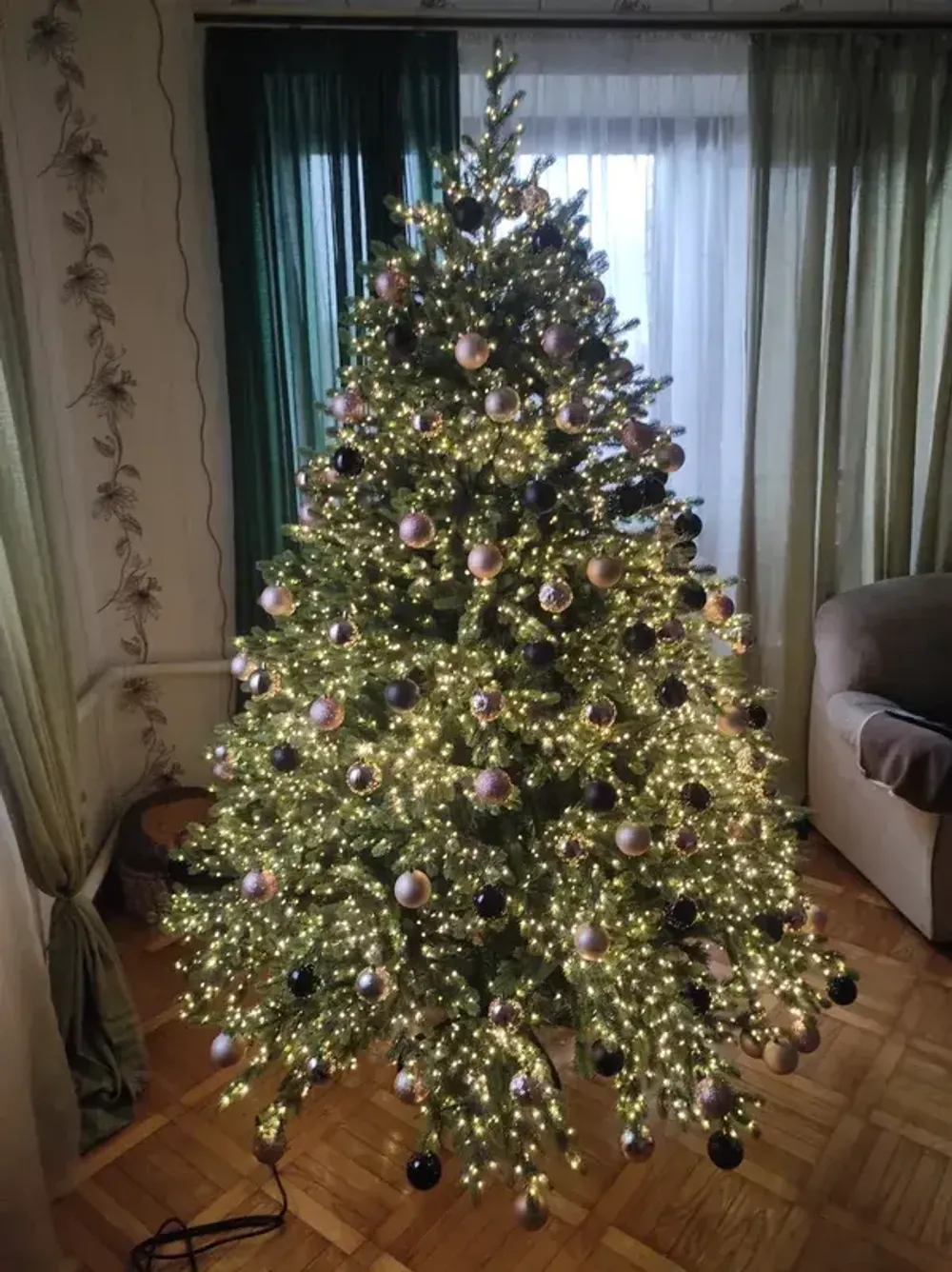 Ель искусственная «Венецианская» (Литая+пвх) 210 см / 2.1 м