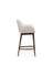 Полубарный стул Konna 65 см бежевый с ножками из темного ясеня