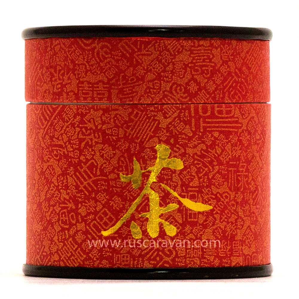 198001-09 Банка картон 65*65 (Красная с иероглифом)