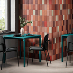 Стол обеденный saga, 75х75 см, сине-зеленый