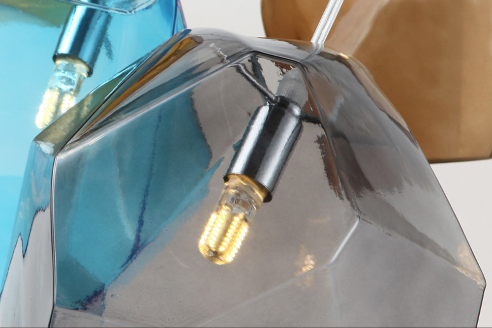 Pendant design lamp Ice Cube by Lasvit (Yellow)