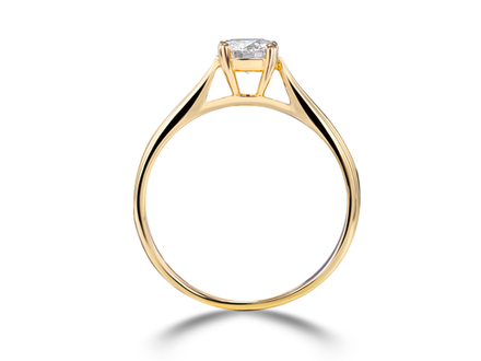 Кольцо из желтого золота с бриллиантом 0.50 ct.