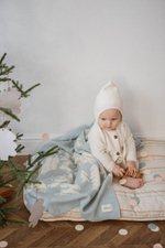 Плед детский Loomknits Серо-голубой, 100% хлопок