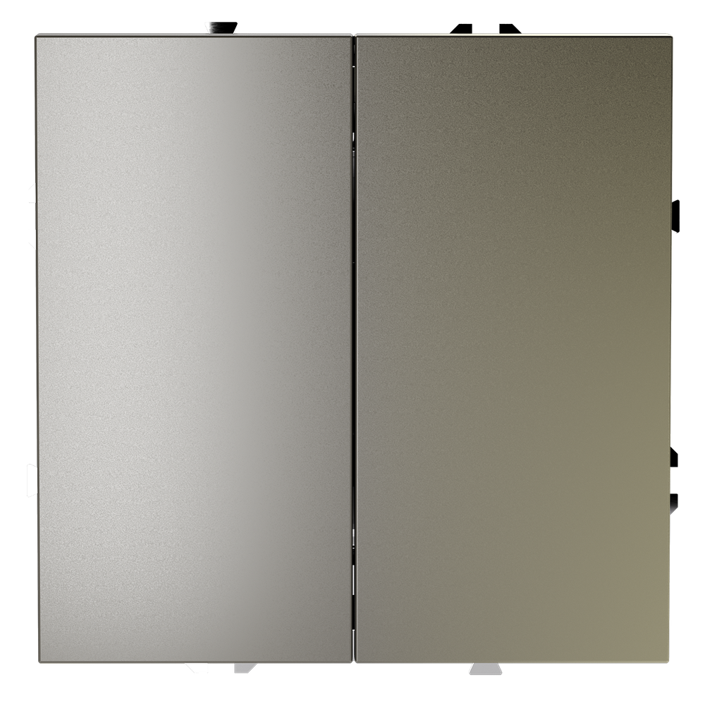 Перекрестный переключатель встраиваемый VOLTUM S70 двухклавишный 10А, (шелк)