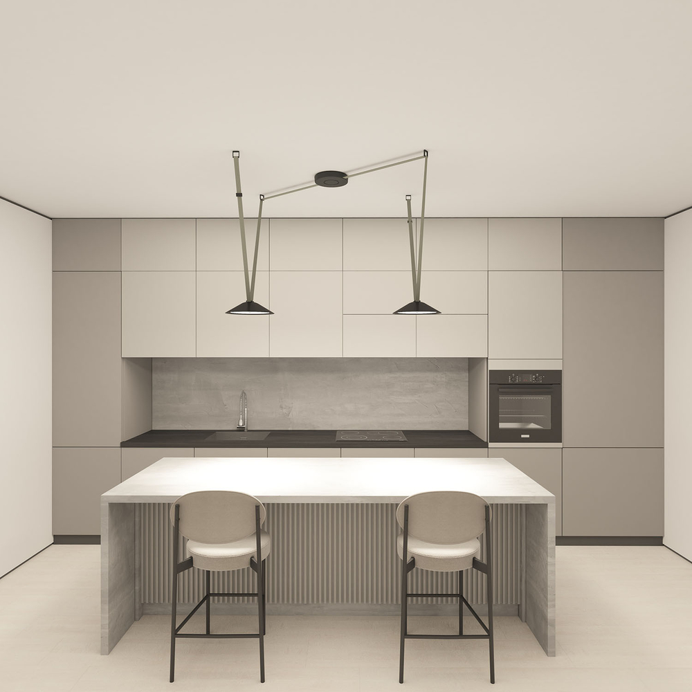 DK5564-BK Cветильник для трека-ремня Belty, серия Flow, со светодиодом, D300*H71мм, 48V DC, 20W, RA90, 120°, 4000K, IP20, черный, алюминий