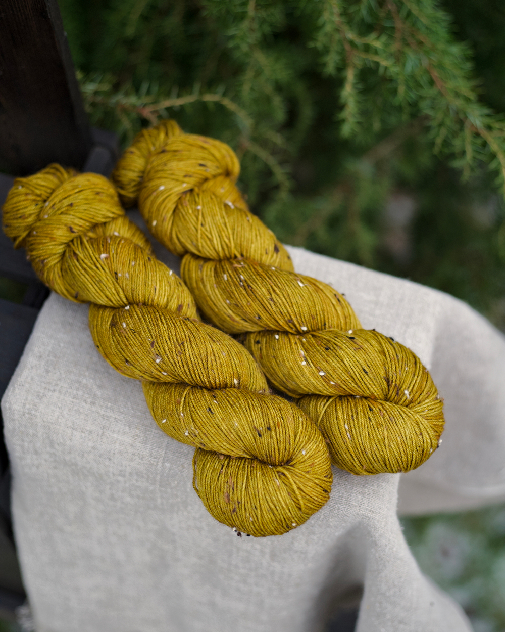 Носочный твид "Горчица"