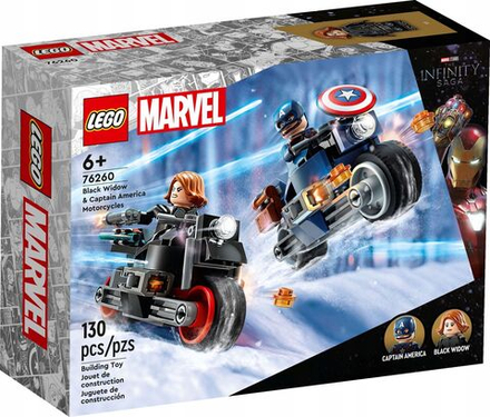 Конструктор LEGO Super Heroes Черная вдова и Капитан Америка на мотоциклах 76260