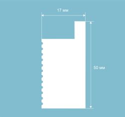 Молдинг финишный Ecopolymer, 50x17 мм
