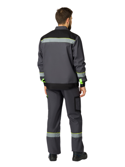 Костюм "Ховард-2" полукомбинезон (т.серый/черный/лимон)
