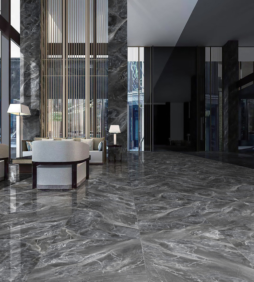 Керамогранит Concor Galaxy Black 120x60 см 1.44 м² полированный цвет черный
