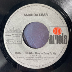 Винтажная виниловая пластинка 7 дюймов (маленькая пластинка) Amanda Lear, Follow Me (Germany 1978)