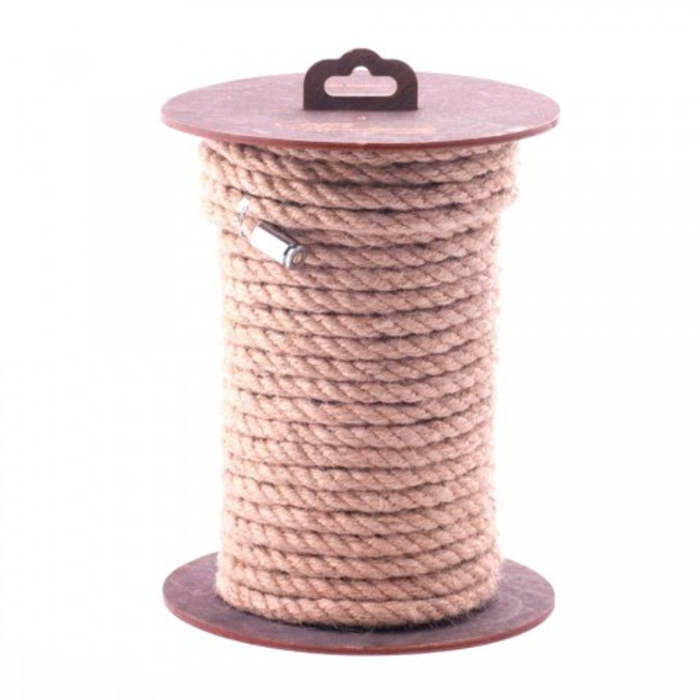 Джутовая веревка для шибари, на катушке, бежевый, 10 м