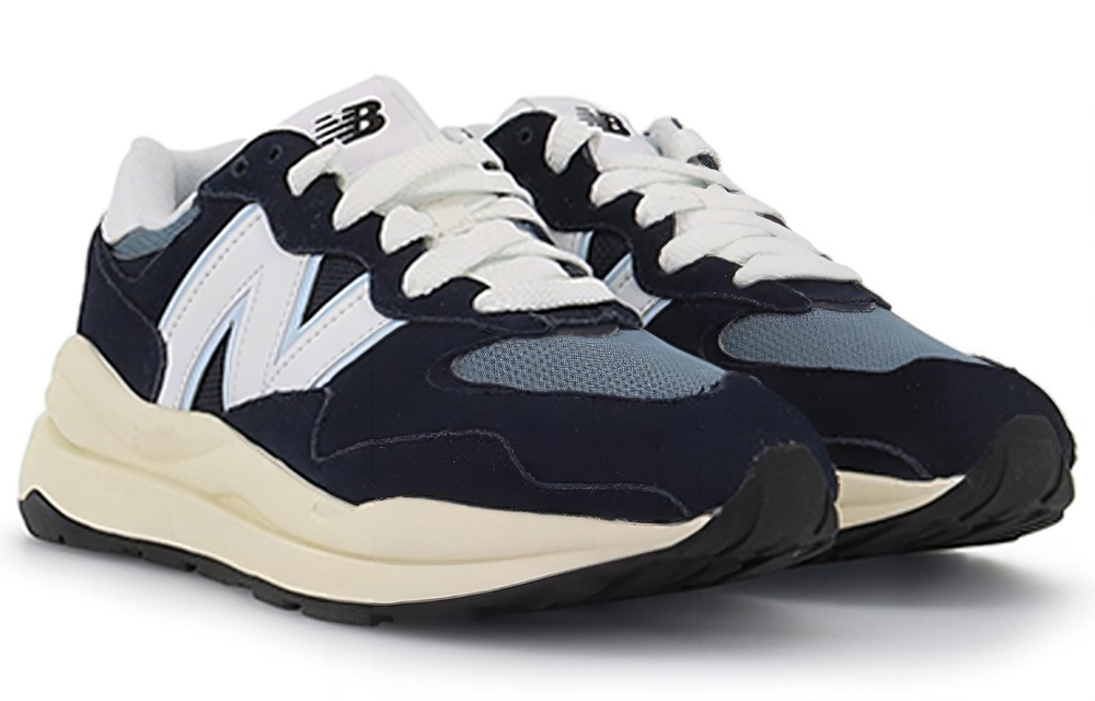 New Balance NB 5740 shock absorption, non-slip, wear-resistant, wrapping support, low-cut sports casual shoes, the same navy blue for men and women