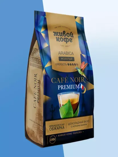 Кофе молотый Живой Кофе Кафе Нуар премиум 250 гр.
