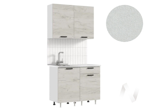 Кухня Рио NEW ЛДСП 1;0м (белый/дуб крафт белый/антарес)